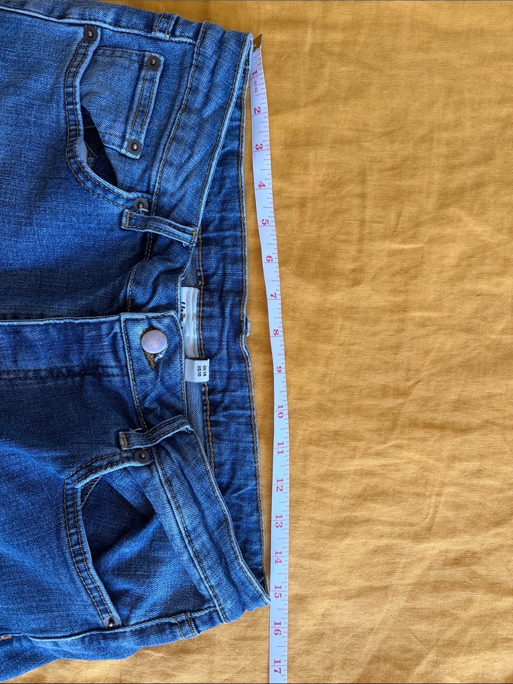 Blue Embroidered Flare Jeans - Floral Detail - Picture 6 of 7